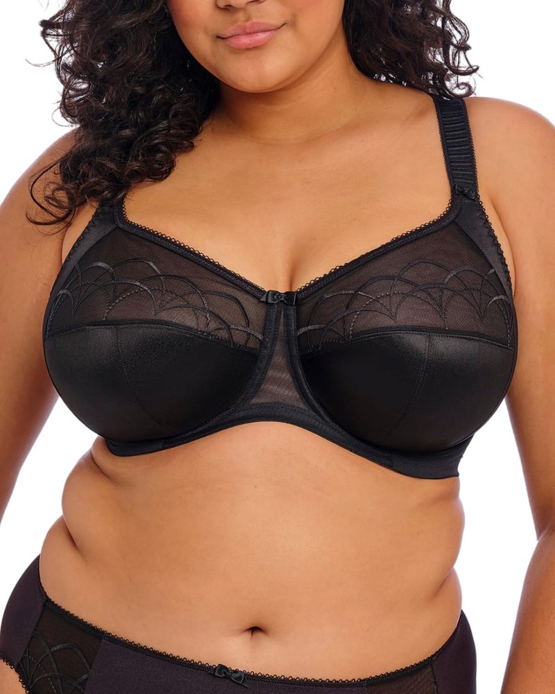 Elomi womens Cate Underwire Full Cup Banded Bra, Black, 34JJ US - Image 4
